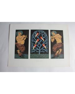 Estampe Faune Journal décoration Paul Lindner 1910