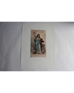 Estampe Théologie Journal décoration Ferdinand de Keller 1910