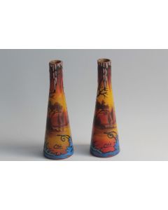 Paire petit vase émaillé Clio