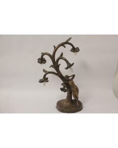Lampe Femme nue bronze Prachaud Art Nouveau