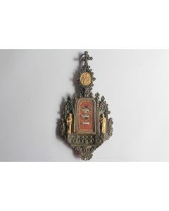 Reliquaire bronze néo-gothique XIXe siècle