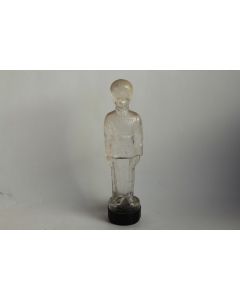 Ancien flacon verre figuratif Garde royal britannique