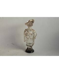 Ancien flacon verre figuratif Mousquetaire
