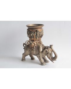 Brûle parfum Lampe à huile orientaliste bronze Éléphant XIXe siècle