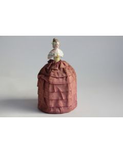 Demi figurine porcelaine Femme élégante abat-jour