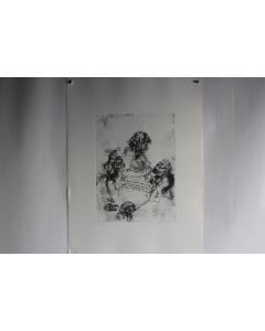 Gravure Eau forte originale Walter Piacesi