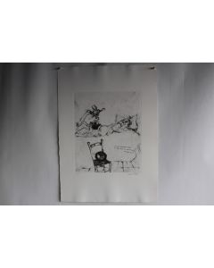 Gravure Eau forte originale Walter Piacesi