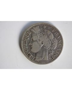 Monnaie argent 2 Francs 1873 A CÉRÈS avec légende