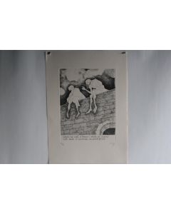 Gravure Eau forte originale Gabriele Mucchi