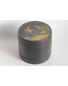 Boite à tabac ou à thé Russe papier mâché peint