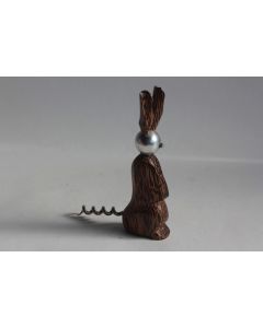 Tire-bouchon bois bananier Lapin Art déco