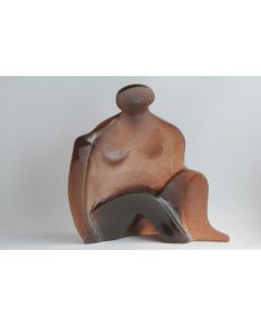 DAUM France Sculpture pâte de verre Demarchi Femme assise