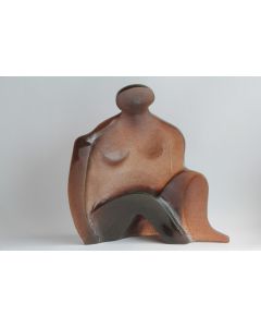 DAUM France Sclupture pâte de verre Demarchi Femme assise