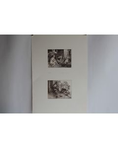 Gravure Eau forte originale Giovanni Gromo La cingana