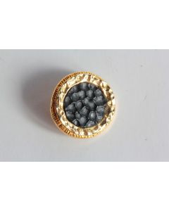 CHANEL Bouton métal doré vintage