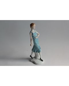 Figurine Femme Œillet Nelke porcelaine Unterweissbach Allemagne