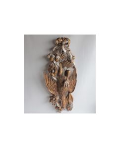 Trophée de chasse Gibier bois sculpté doré