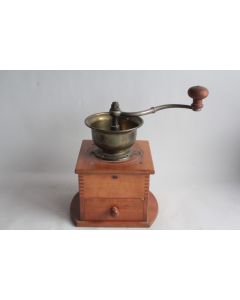 Moulin à café vintage bois et laiton