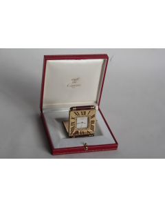 CARTIER Pendulette Réveil de voyage Must de Cartier