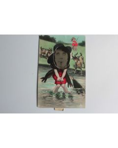 CPA système Frigoli petite fille dans l'eau