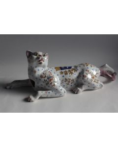Bouquetière Chat Granville faïence Desvres Géo MARTEL