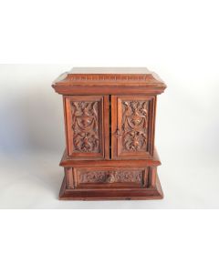 Coffret à bijoux bois sculpté XIXe siècle Napoléon III