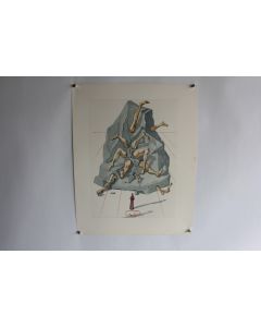 SALVADOR DALI Lithographie La divine comédie Les Simoniaques
