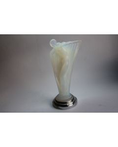 Edmond Etling femme nue drapée Verre opalescent Art déco Lucile Sevin
