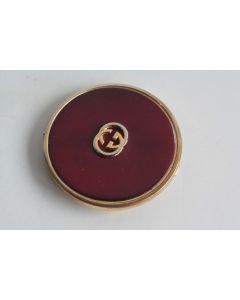 Miroir de sac Gucci émaillé rouge vintage