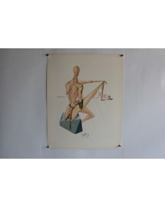 SALVADOR DALI Lithographie La divine comédie Minos