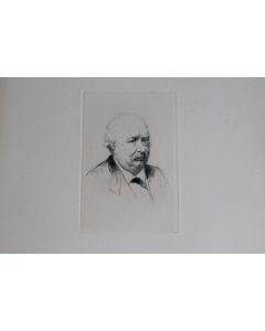 Gravure Pointe sèche Marcellin DESBOUTIN Portrait Jules Sandeau