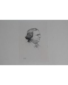 Gravure Pointe sèche Marcellin DESBOUTIN Portrait Charles Monselet