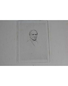 Gravure Pointe sèche Marcellin DESBOUTIN Portrait Pape Pie IX