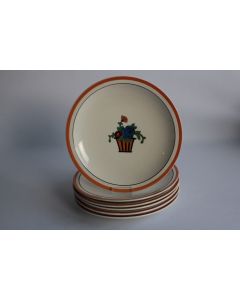 Anciennes assiettes dessert Jean Luce art déco
