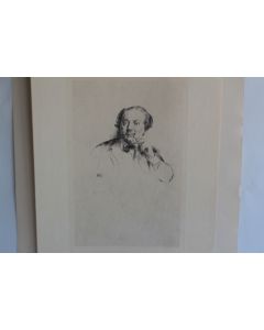 Gravure Pointe sèche Marcellin DESBOUTIN Portrait Hippolyte Babou
