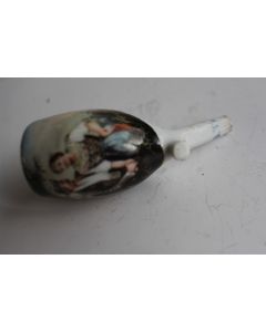Fourneau de pipe porcelaine chasseur