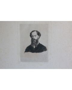 Gravure Pointe sèche Marcellin DESBOUTIN Portrait Jules Jacquemart