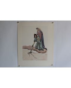 SALVADOR DALI Lithographie La divine comédie Traîtres envers leur patrie