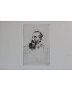 Gravure Pointe sèche Marcellin DESBOUTIN Portrait Alphonse Karr