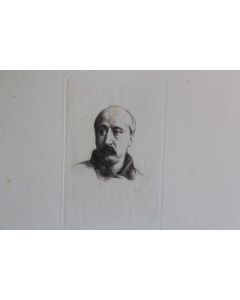 Gravure Pointe sèche Marcellin DESBOUTIN Portrait Georges Feydeau