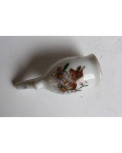 Fourneau de pipe porcelaine vache edelweiss
