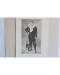 Gravure Pointe sèche Marcellin DESBOUTIN Portrait Adolphe Willette