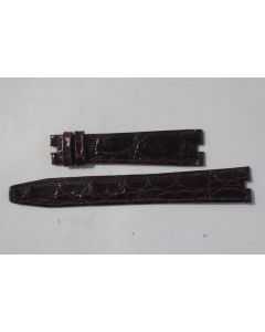 Bracelet montre Universal Genève croco bordeaux 17 mm