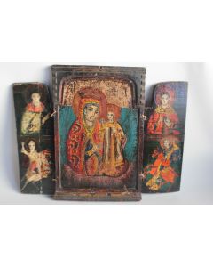 Ancienne Icône orthodoxe triptyque