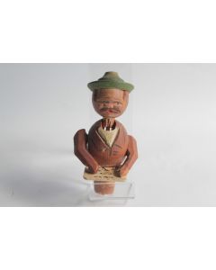 Bouchon à système bois sculpté Art Populaire