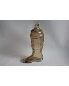 Ancienne Bouteille verre bottine lacée