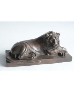 Bronze Lion couché XVIIIe siècle
