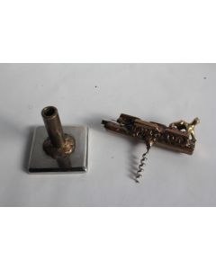 Tire-bouchon Sculpture bronze Chien