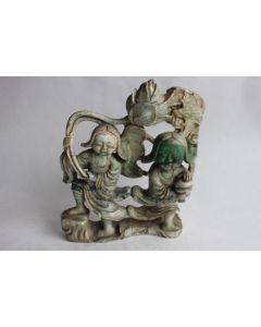 Ancienne figurine en jade sculptée Chine