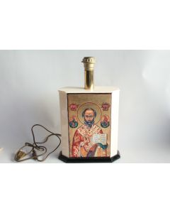 Pied de lampe peint Icône Saint Nicolas de Myre 3 Archanges
